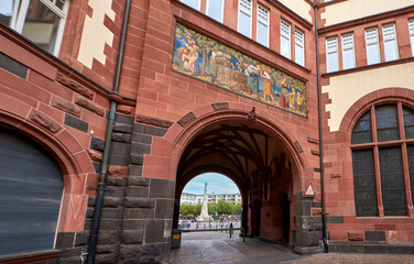 Wall Mural - Architectural fragment in the center of Frankfurt, Germany