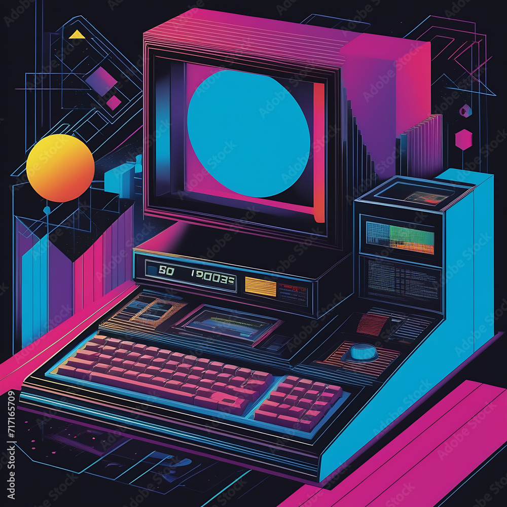 background. New illustrations that represent the unique era of the ...
