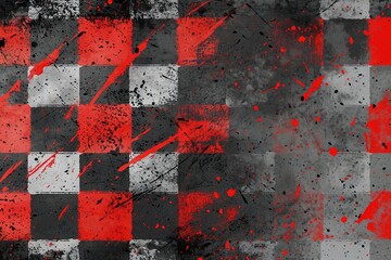 Wall Mural - Red, grey, and black grunge texture, perfect for trendy sportswear, racing, cycling, football, motocross, and travel. Versatile for backdrop, wallpaper, poster, banner design