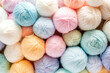 Verschiedene Pastell Farben Wolle 