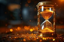 Golden Hourglass Symbolizes The Precious Sands Of Fleeting Time Beautifully