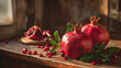 Pomegranate on the table