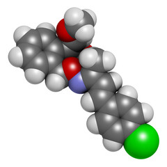 Canvas Print - Enoxastrobin fungicide molecule. 3D rendering.