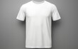 Blank White T-Shirts Mock-up on grey background. Ready to replace your design