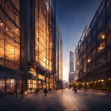 Fototapeta Londyn - Observation urban building business steel