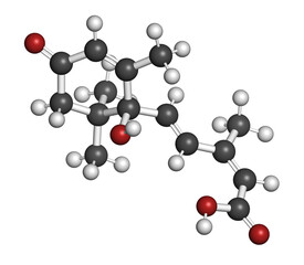 Poster - Abscisic acid plant stress molecule. 3D rendering.