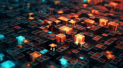 Poster - Abstract technology background Ai Generative