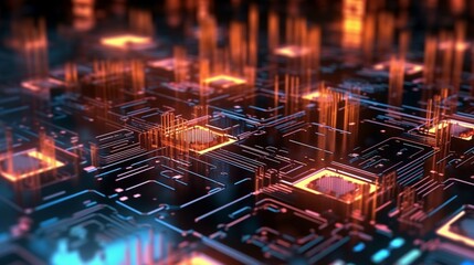 Poster - Abstract technology background Ai Generative