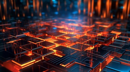 Poster - Abstract technology background Ai Generative