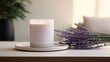 © Viktoriia Kan - flavored sprigs of candles and lavender. Using a space to improve minimalist aesthetics, allowing each element to stand out while maintaining a sense of balance.