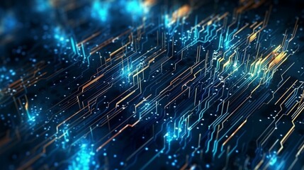 Poster - Abstract technology background Ideal for neural net Ai Generative