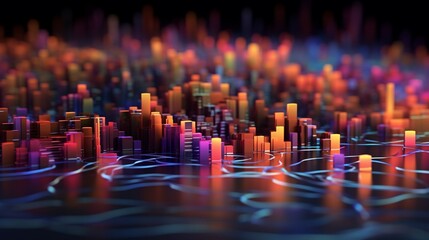 Poster - Digital background for tech AI data audio graphics Ai Generative