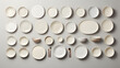 © Trevor - white ceramic plates on a white background