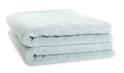 Wall Mural - Soft folded terry towels isolated on white