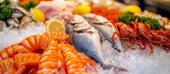 Sticker - Seafood is delivered fresh and processed for the food industry.