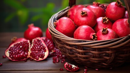 Wall Mural - red apples in a basket