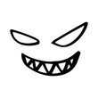 devil face drawing emoji