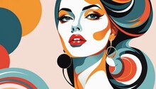 Posters And Signage: Abstract Woman Illustration Art