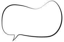 Speech Bubble Geometric Or Message Box. White Background And Isolated