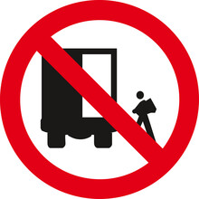 Prohibited Cargo Loading Zone, Goods Loading Area,Traffic Sign , Vector, Symbol, Transport Icon,Prohibiting Sign