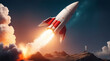 explain the concept of using a rocket as a metaphor for business success