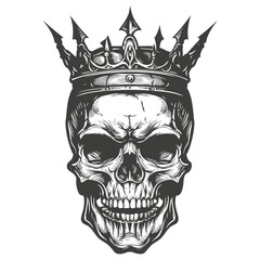 Wall Mural - Skull with Crown Illustration