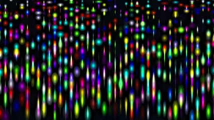 Wall Mural - Beautiful illustration of colorful stripes pattern on plain black background