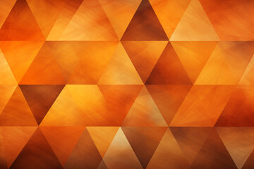 An equilateral triangle, divided into smaller triangles of various sizes, creating a mesmerizing pattern in shades of warm orange.