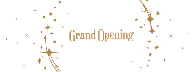 Wall Mural - grand opening sign on white background	