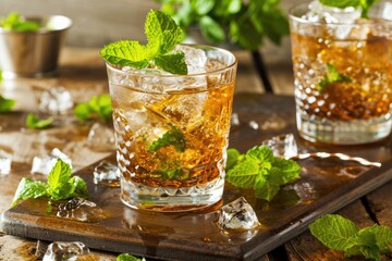 Poster - Classic Mint Julep with Bourbon and Fresh Mint Cooling