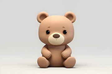 Wall Mural - 3d rendering cute Bear cartoon