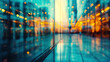 beautiful blurred glass walls of office building, 