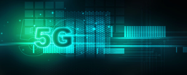 Poster - 2d rendering 5G Network 5G Connection
