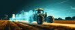 © Murda - A farm tractor stands poised in the field, representing the integration of technology in modern farming equipment.