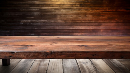 Canvas Print - old table and wall