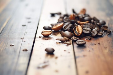 Wall Mural - dark roasted beans with a visible oily sheen