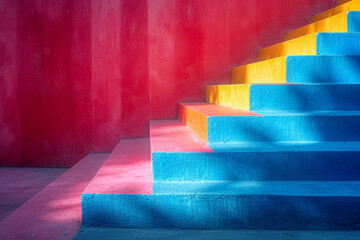 Poster - a dynamic representation of creativity using bright, bold primary colors.