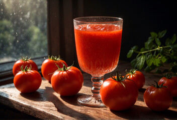 Tomato juice and tomatoes