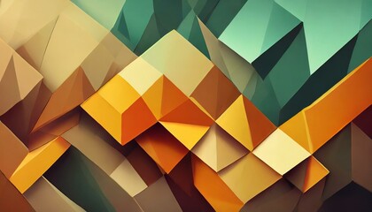 Wall Mural - abstract background with triangles, modern geometric 3d mosaic graphics lowpoly template as backdrop abstract background with polygons squares and lines pattern for presentation 