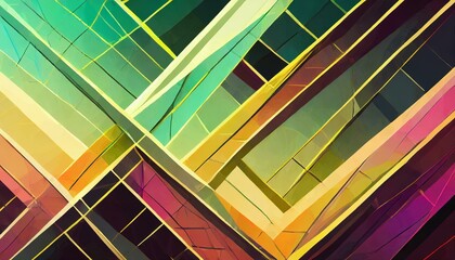 Wall Mural - abstract background with stripes, modern geometric 3d mosaic graphics lowpoly template as backdrop abstract background with polygons squares and lines pattern for presentation 