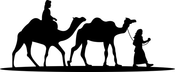 Wise Men In Camels Silhouettes