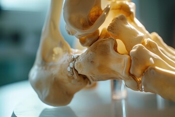 Poster - Close-up view of a human foot showing the bones. Suitable for medical or educational purposes