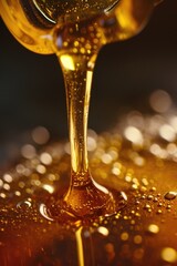 Aufkleber - A close-up view of liquid being poured out of a wine glass. Perfect for illustrating wine tasting, celebrations, and elegant dining experiences