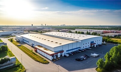 A Bird's Eye View of an Expansive Factory Building