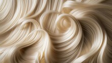 Generative AI, Female Blonde Curly Hair Texture Background, Close Up Hairs
