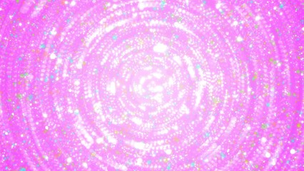 Wall Mural - 4k motion loop pink background of spreading shiny circle beams.