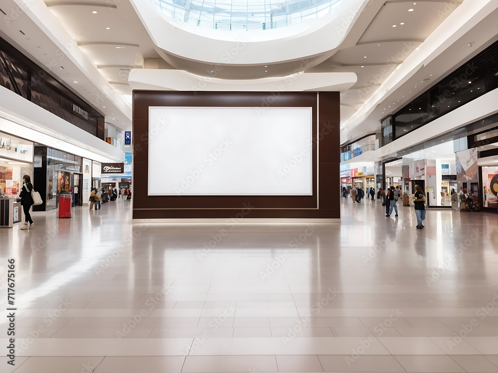 public shopping centre mall or business centre high big advertisement ...