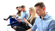 © ty - Business people waiting for job interview on a transparent background