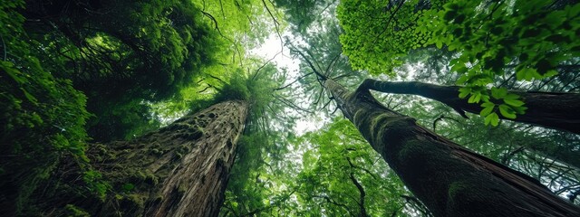 Worm eye view sustainability net zero carbon negative forest nature Biodiversity Diversity