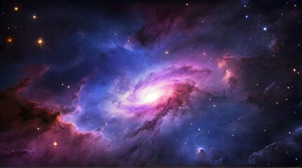 Colorful nebula galaxy background illustration